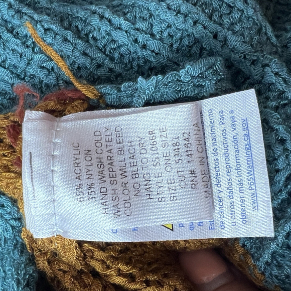 Women’s Oversized Knit Sweater Multicolor Striped V-Neck XL - Picture 11 of 11